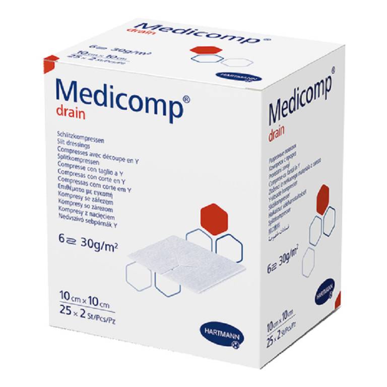 GARZA MEDICOMP DRAIN 10X10 50P